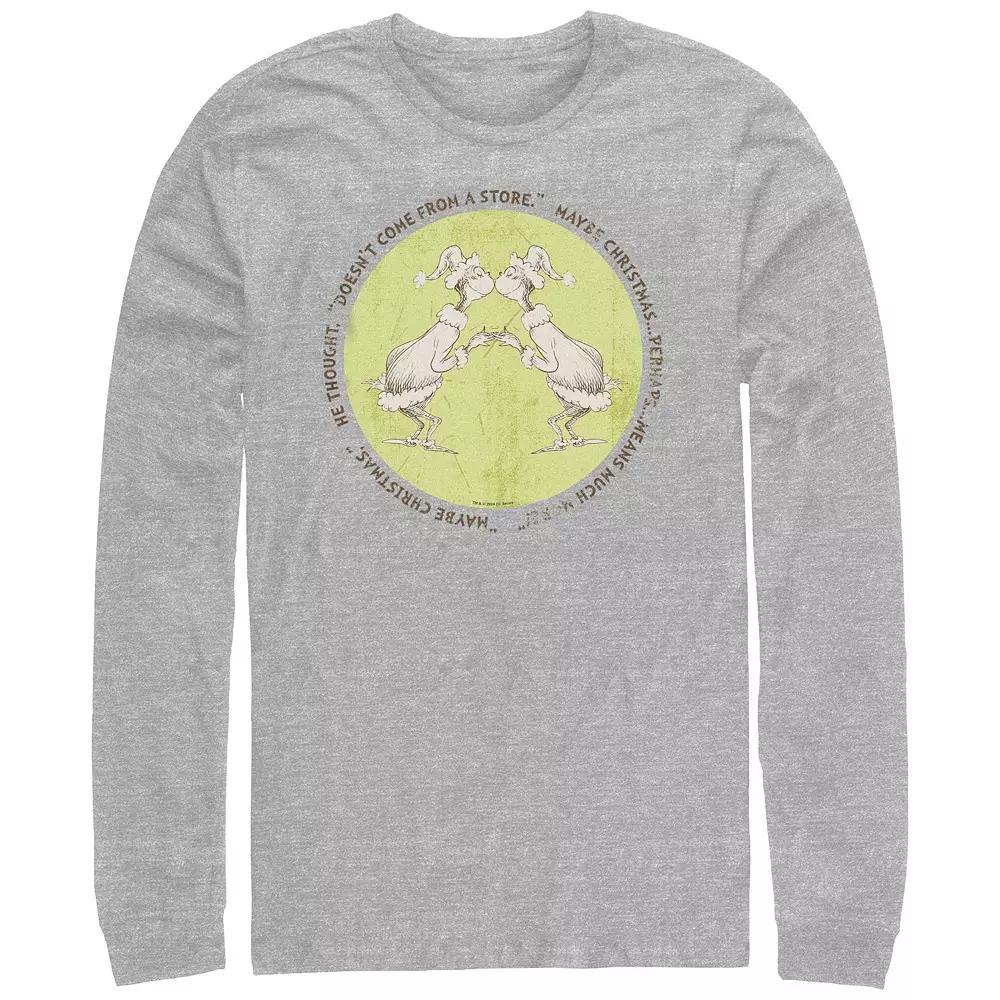 Big & Tall Dr. Seuss Grinch Christmas Perhaps Means Much More Long Sleeve Graphic Tee, Men's,  Product Image