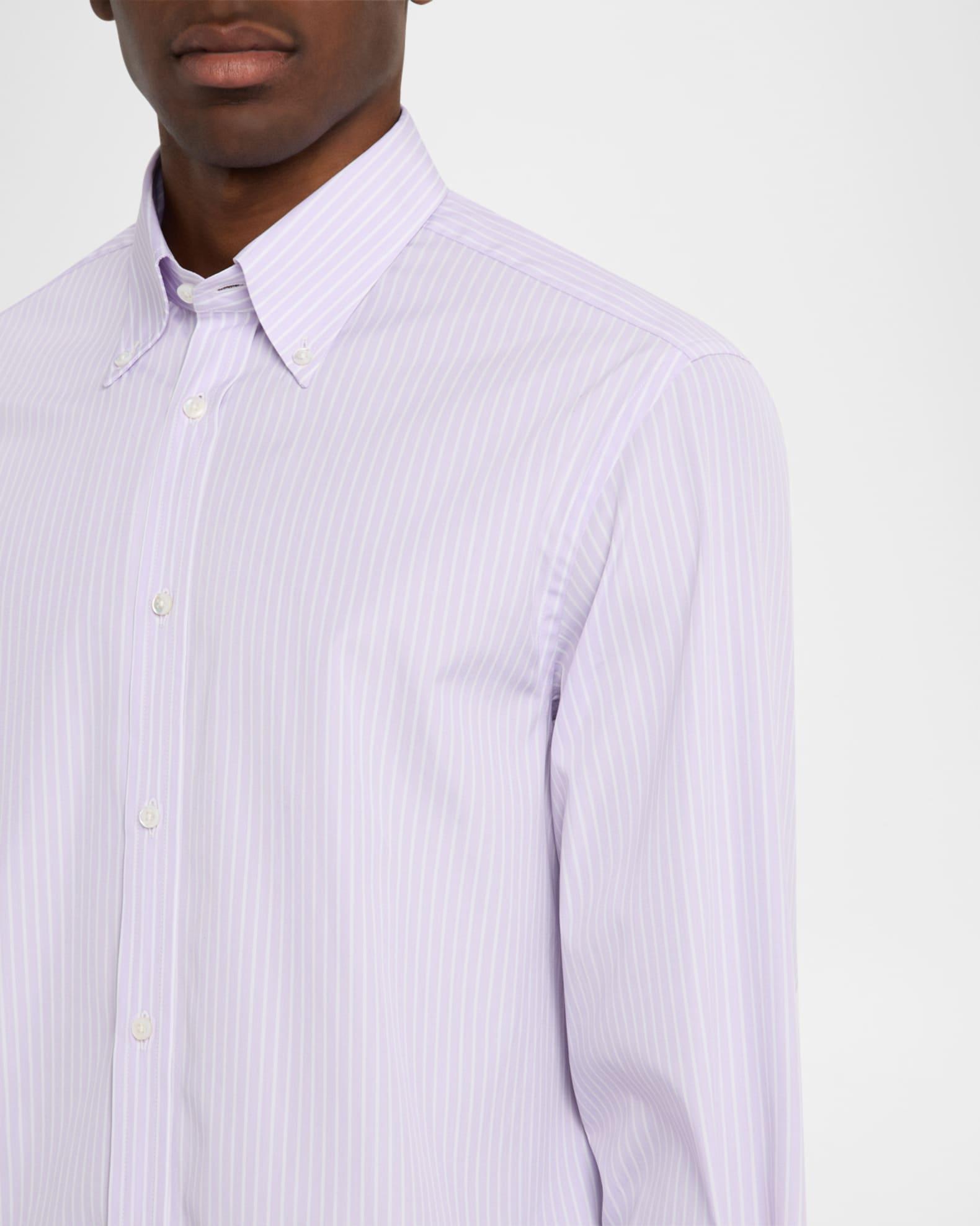 Men's Striped End-on-End Sport Shirt Product Image