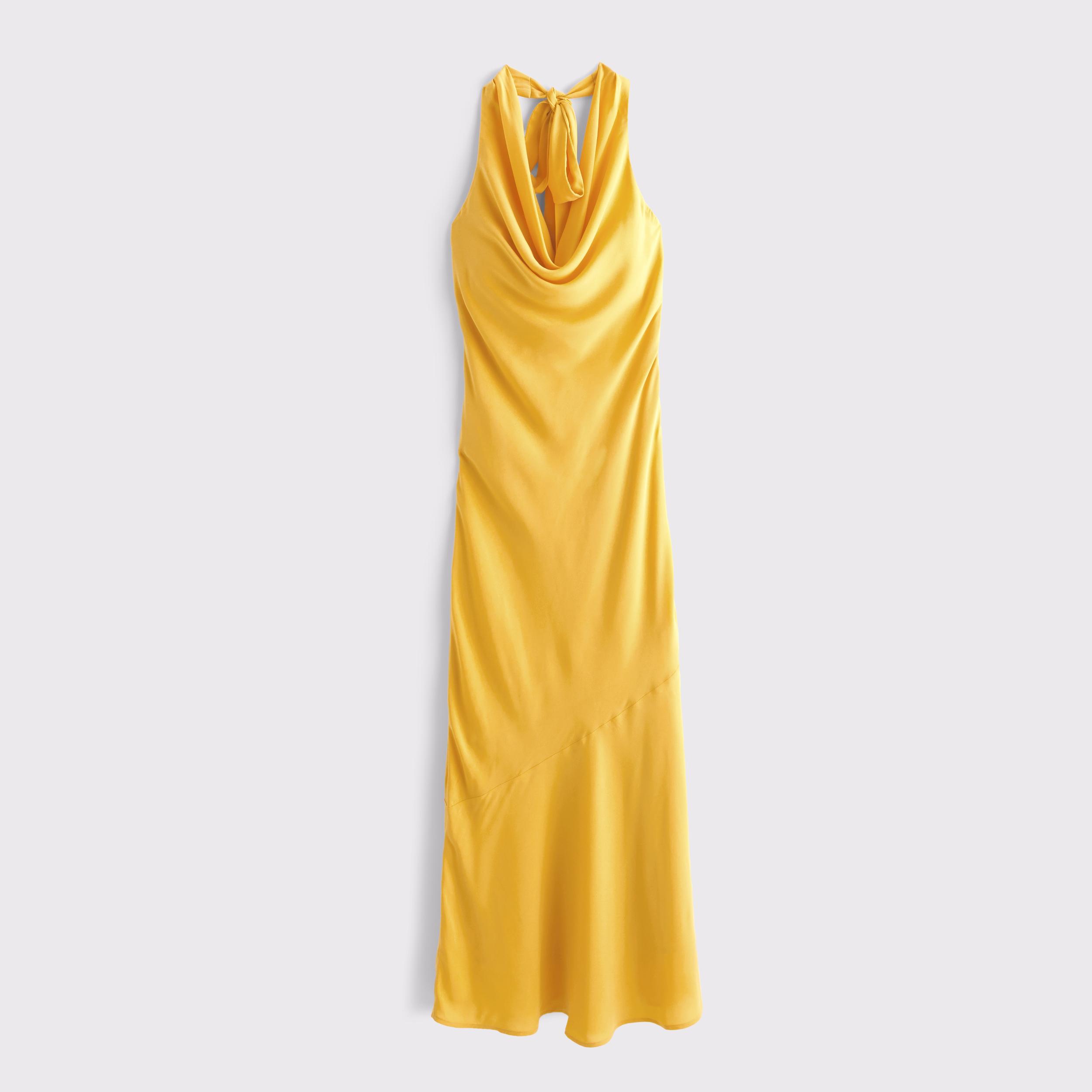 Cowl Halter Maxi Dress Product Image