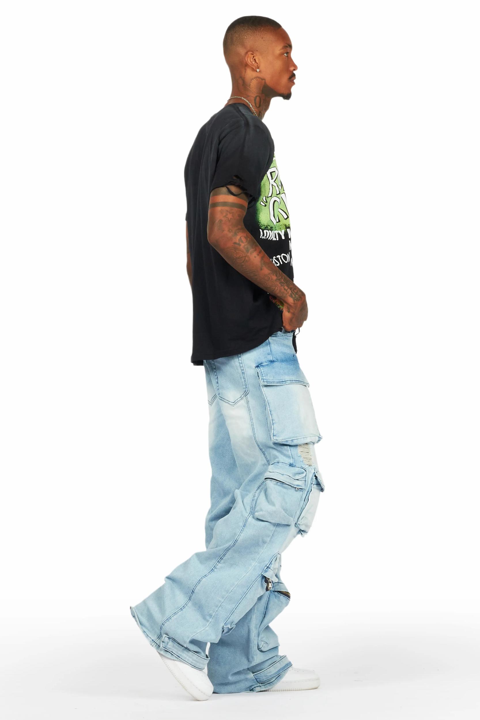 Beno Black Oversized Graphic T-Shirt Male Product Image