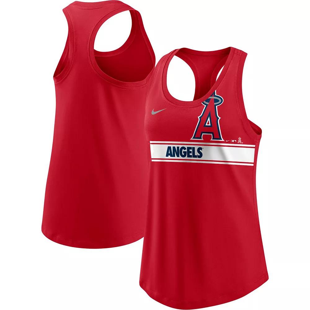Womens Nike Los Angeles Angels Cropped Logo Performance Racerback Tank Top Product Image
