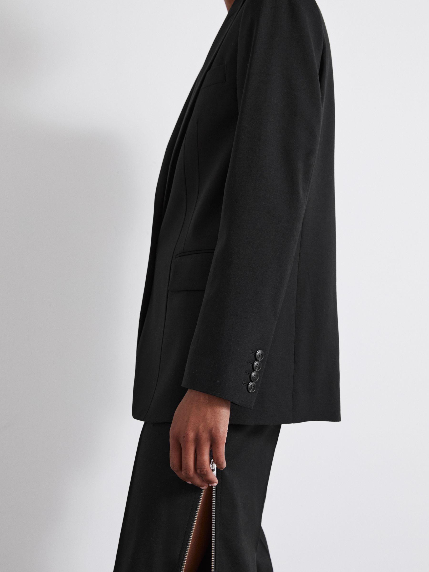 Atelier Virgin-Wool Single-Breasted Suit Jacket in Black Product Image