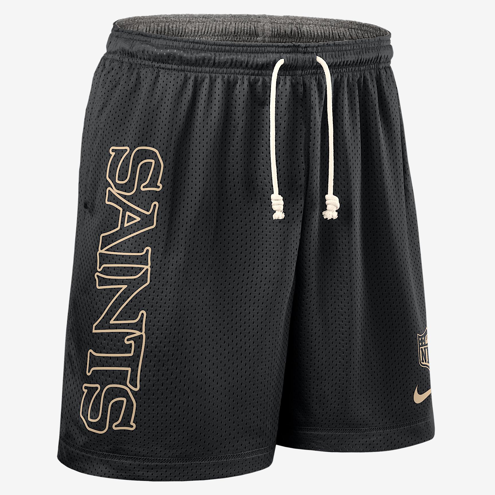 New Orleans Saints Sideline Reversible Mens Nike Mens Dri-FIT NFL Shorts | 03BF096N7W-N9J Product Image