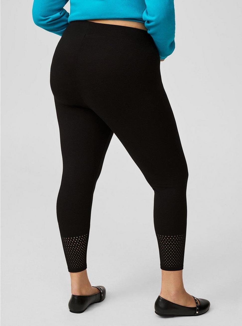 Crop Laser Cut Hem Legging Product Image