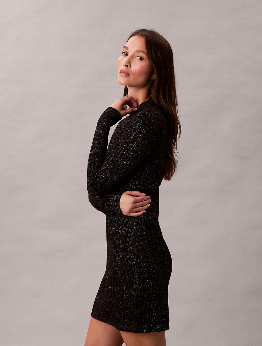 Lurex Merino Wool Blend Mini Sweater Dress Product Image
