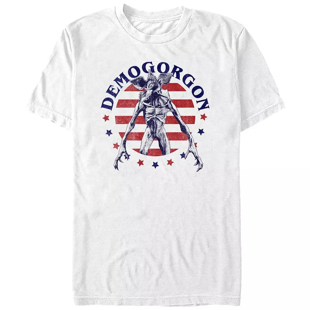 Men's Stranger Things American Demogorgon Graphic Tee, Size: Small, White Product Image