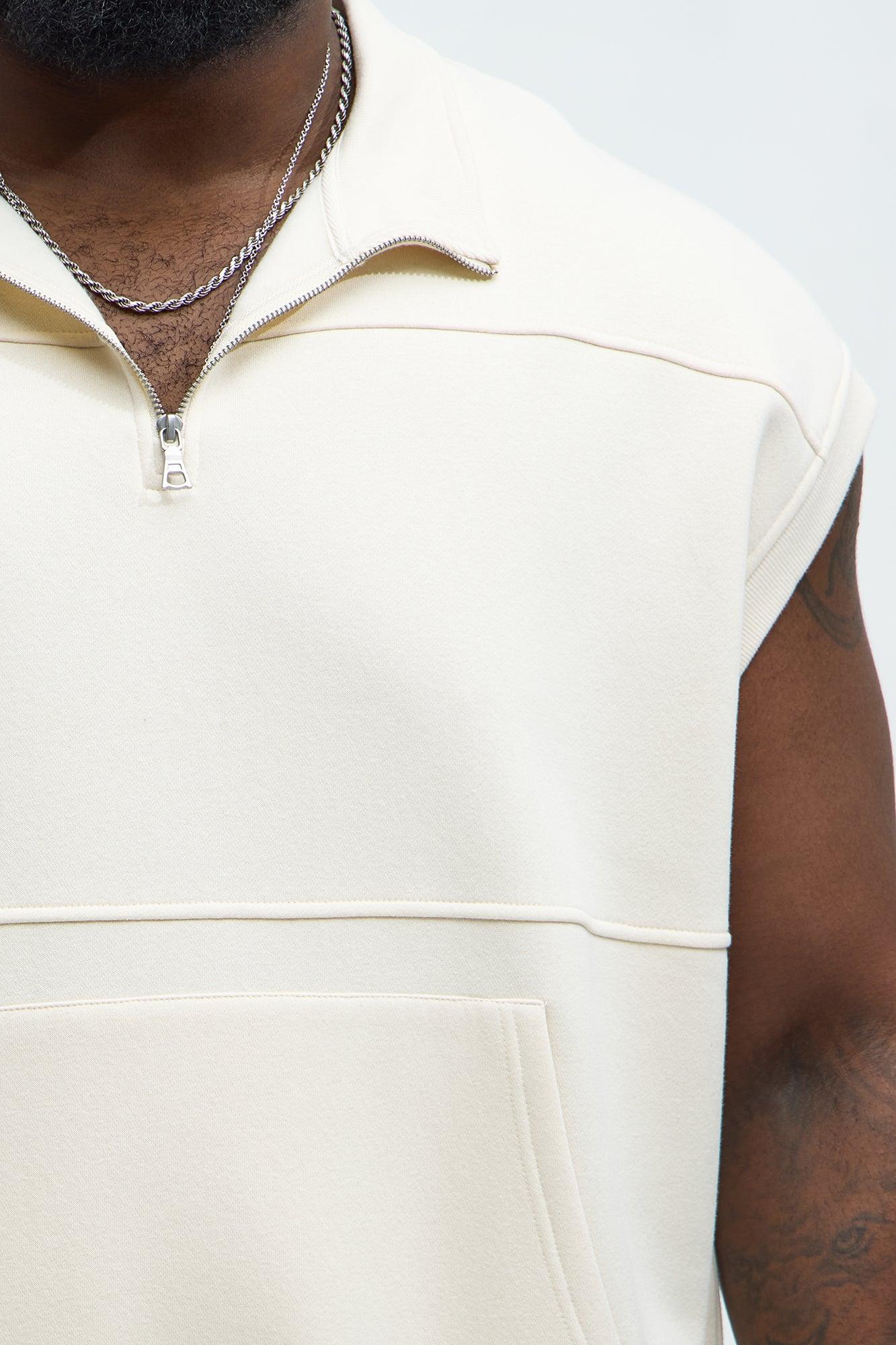 Tyson Over Trails Sleeveless Sweatshirt - Cream Product Image