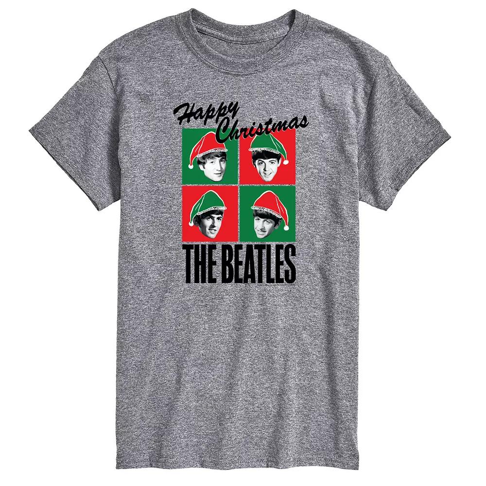 Big & Tall The Beatles Happy Christmas Graphic Tee, Men's,  Product Image