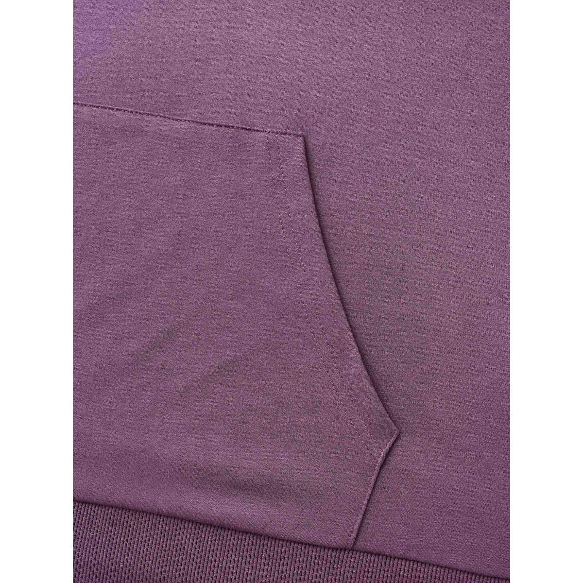 Plus Size Floral Embroidered Cut Out Hooded Sweatshirt Women Mauve Casual Cut-Out Hooded Everyday Sweatshirts BloomChic 10/M Product Image