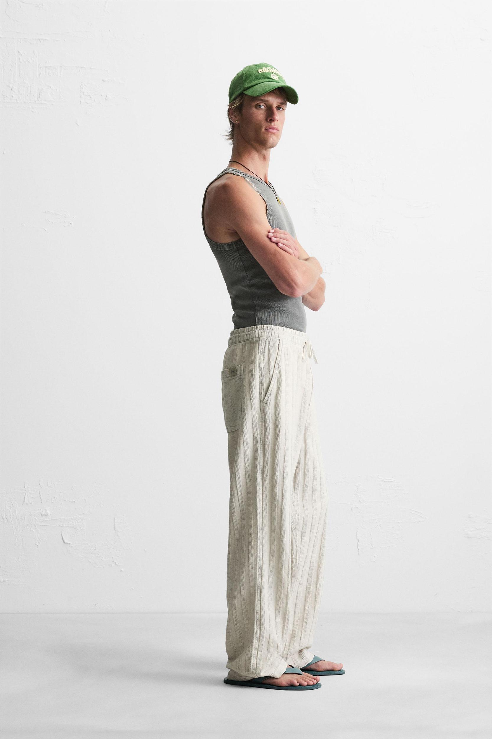 JACQUARD RELAXED FIT PANTS Product Image