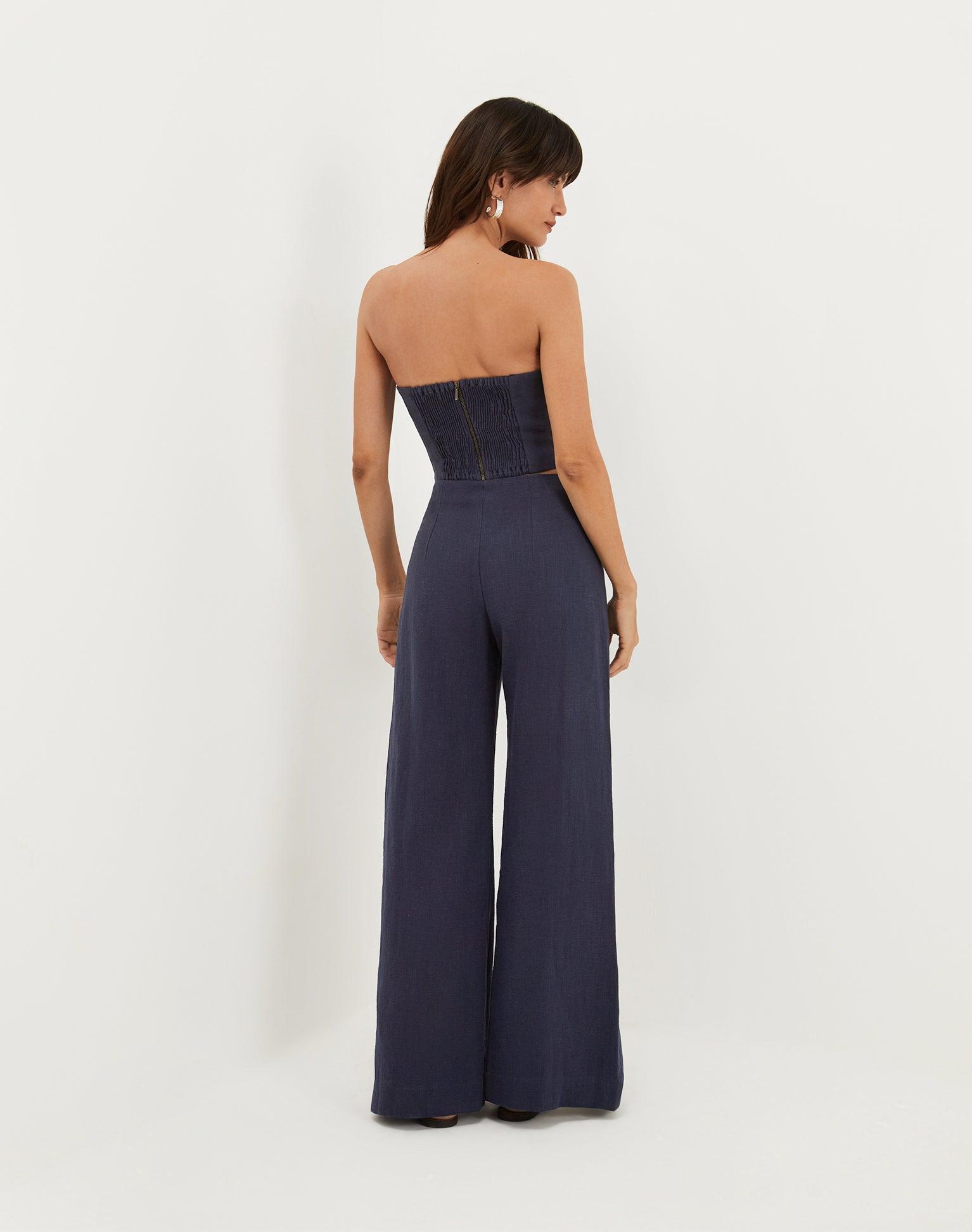 Louise Cropped Top - Sailboat Product Image