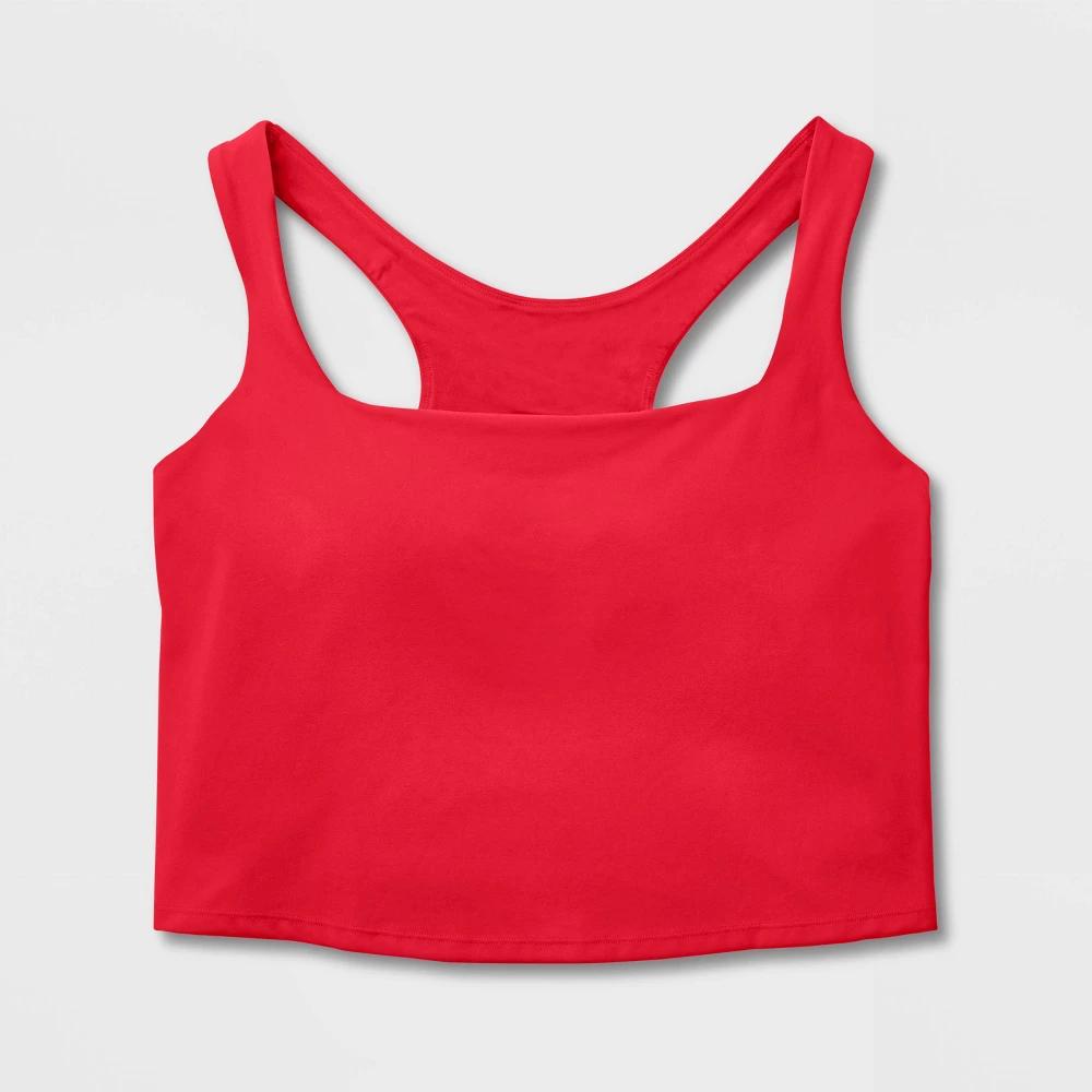 Women's Everyday Soft Square Neck Support Tank Top - All In Motion™ Red 2X Product Image