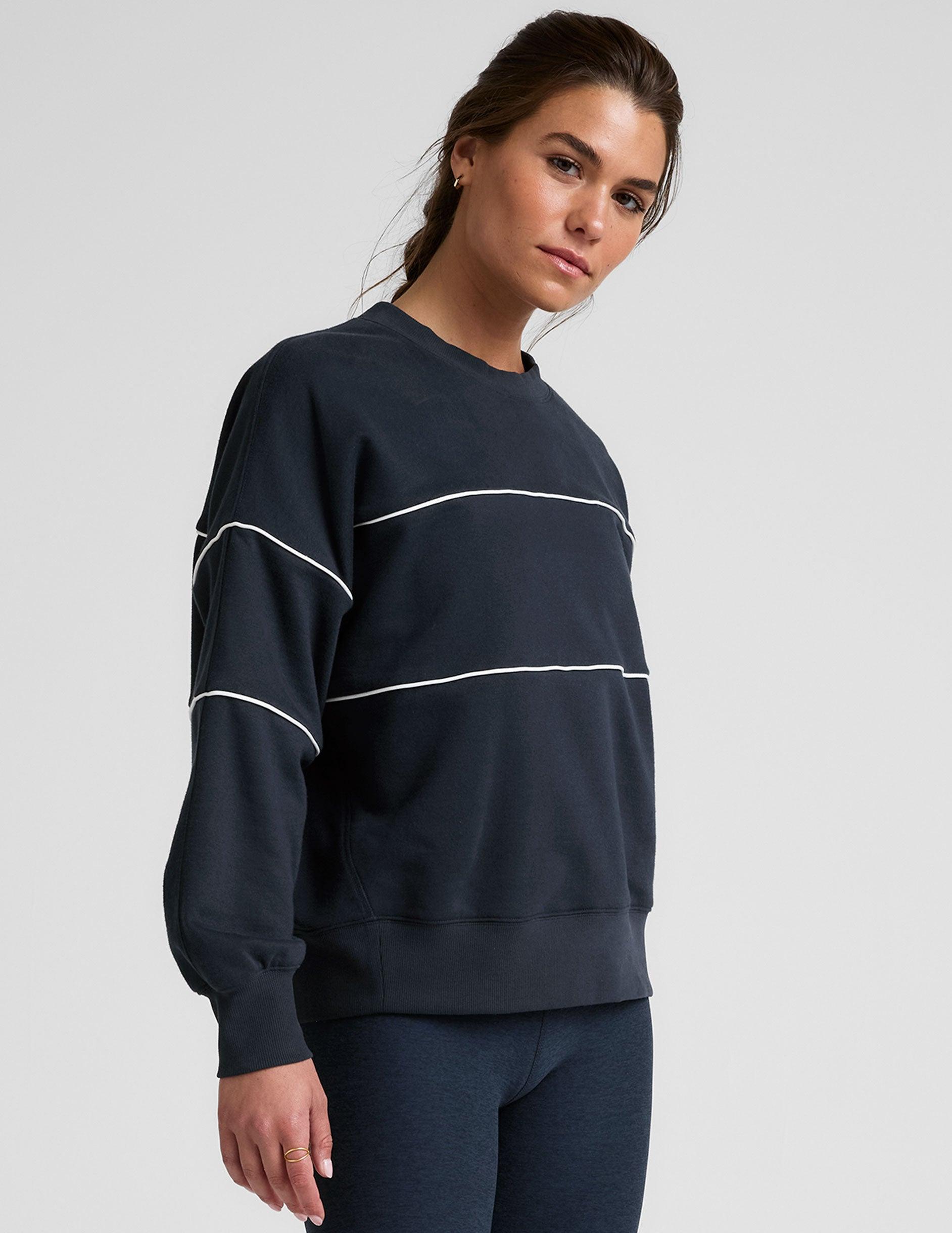 LuxeFleece Piper Boxy Sweatshirt Product Image