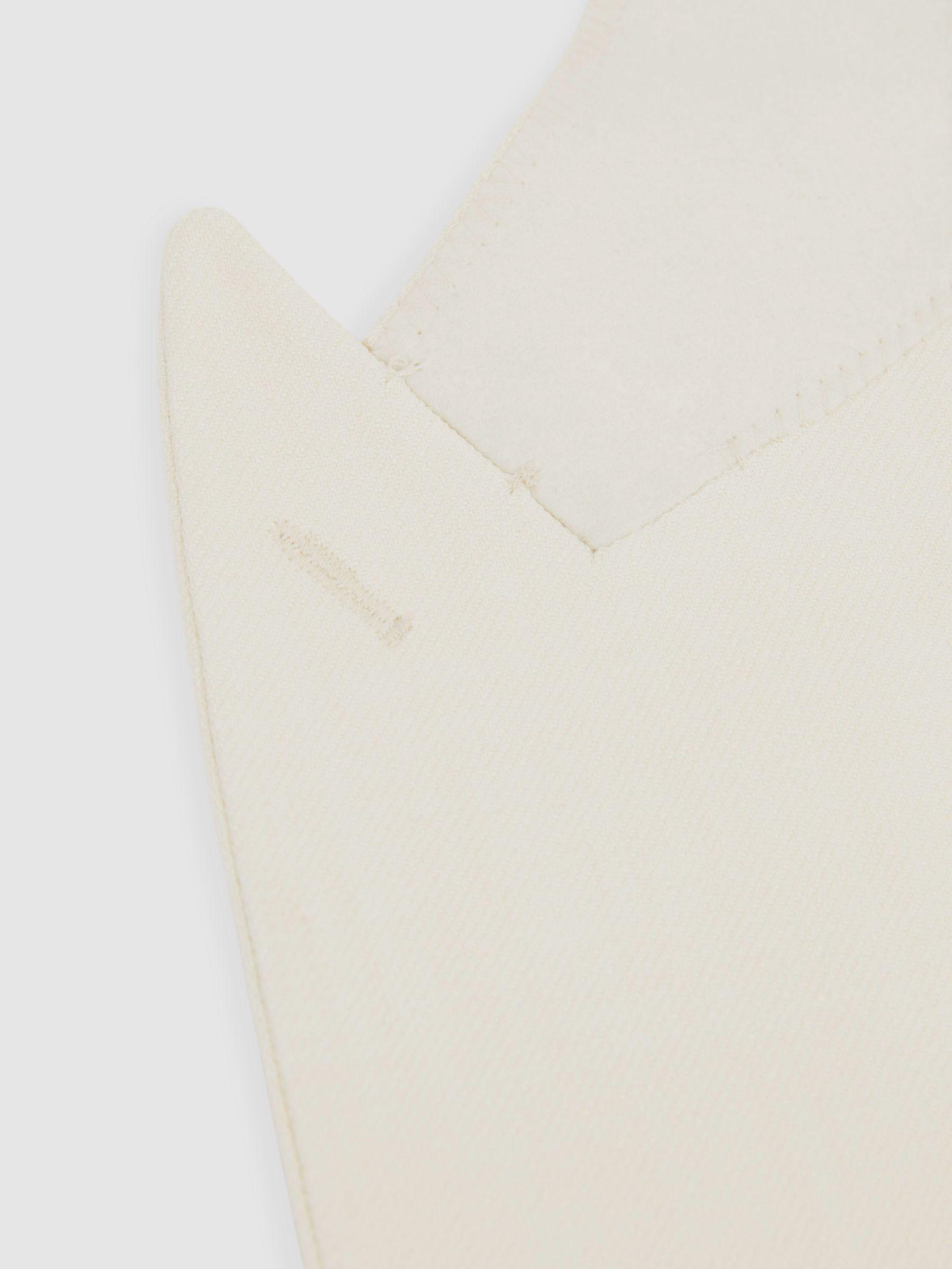 SIngle-Breasted Twill Blazer in Off White Product Image