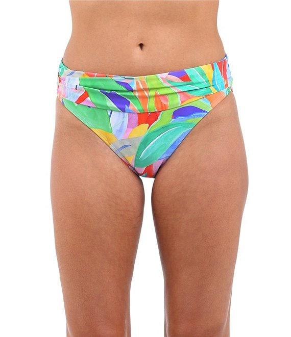 La Blanca Tropi-Flage Shirred Banded Waist Hipster Swim Bottom Product Image