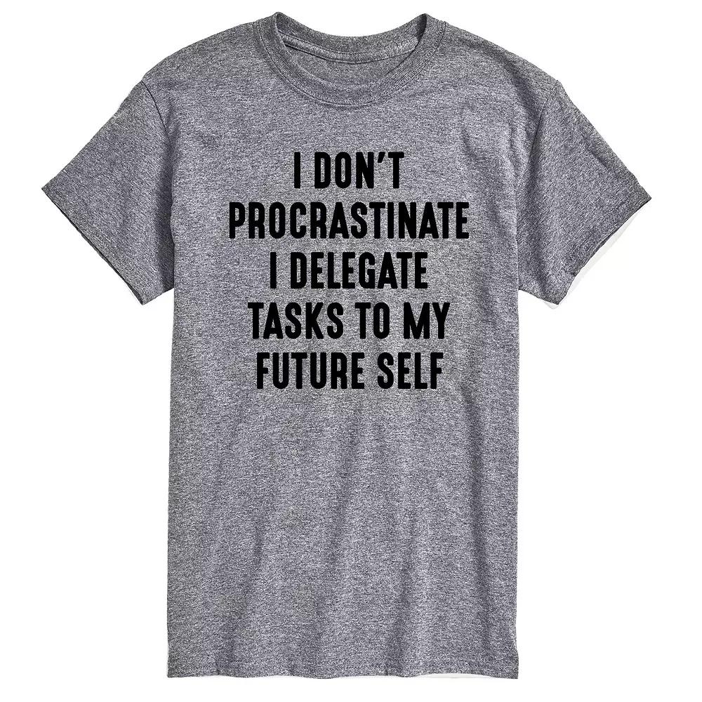 Big & Tall I Don't Procrastinate Graphic Tee, Men's,  Product Image