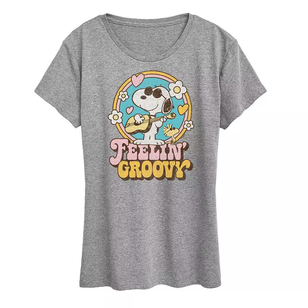Women's Peanuts Snoopy Feelin' Groovy Graphic Tee,  Product Image