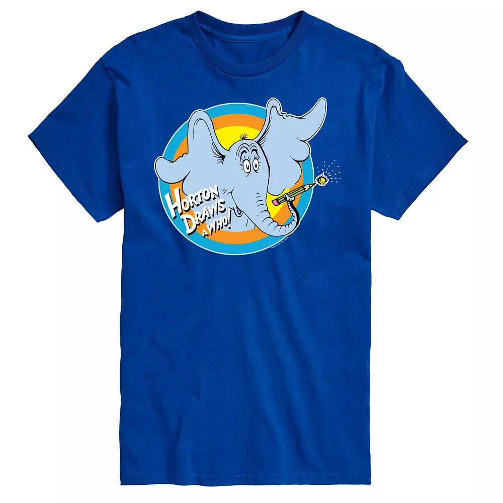 Big & Tall Dr Suess Horton Draws A Who Tee, Men's,  Product Image