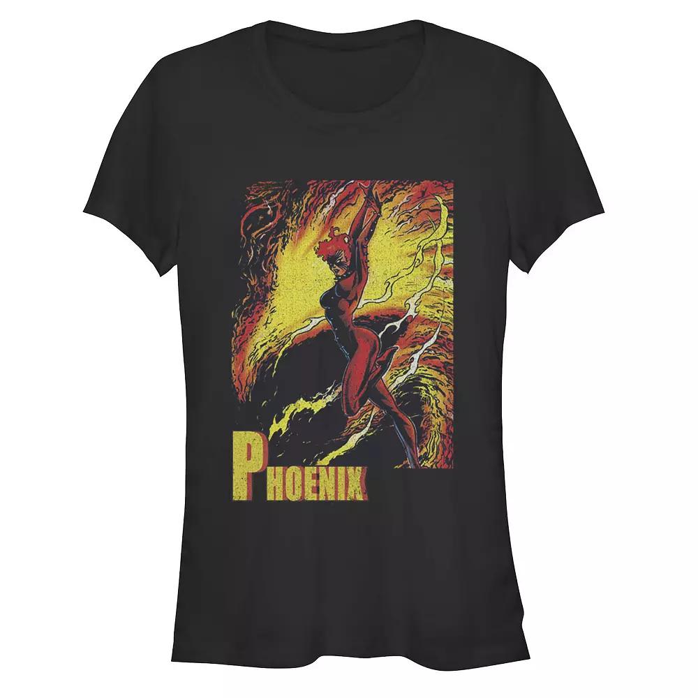 Juniors' X-Men Dark Phoenix Fire Poster Graphic Tee, Girl's, Size: XXL, Black Product Image