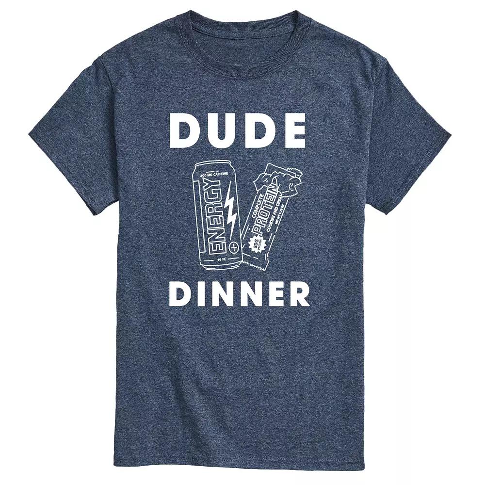 Men's Dude Dinner Energy Drink Protein Bar Graphic Tee,  Product Image