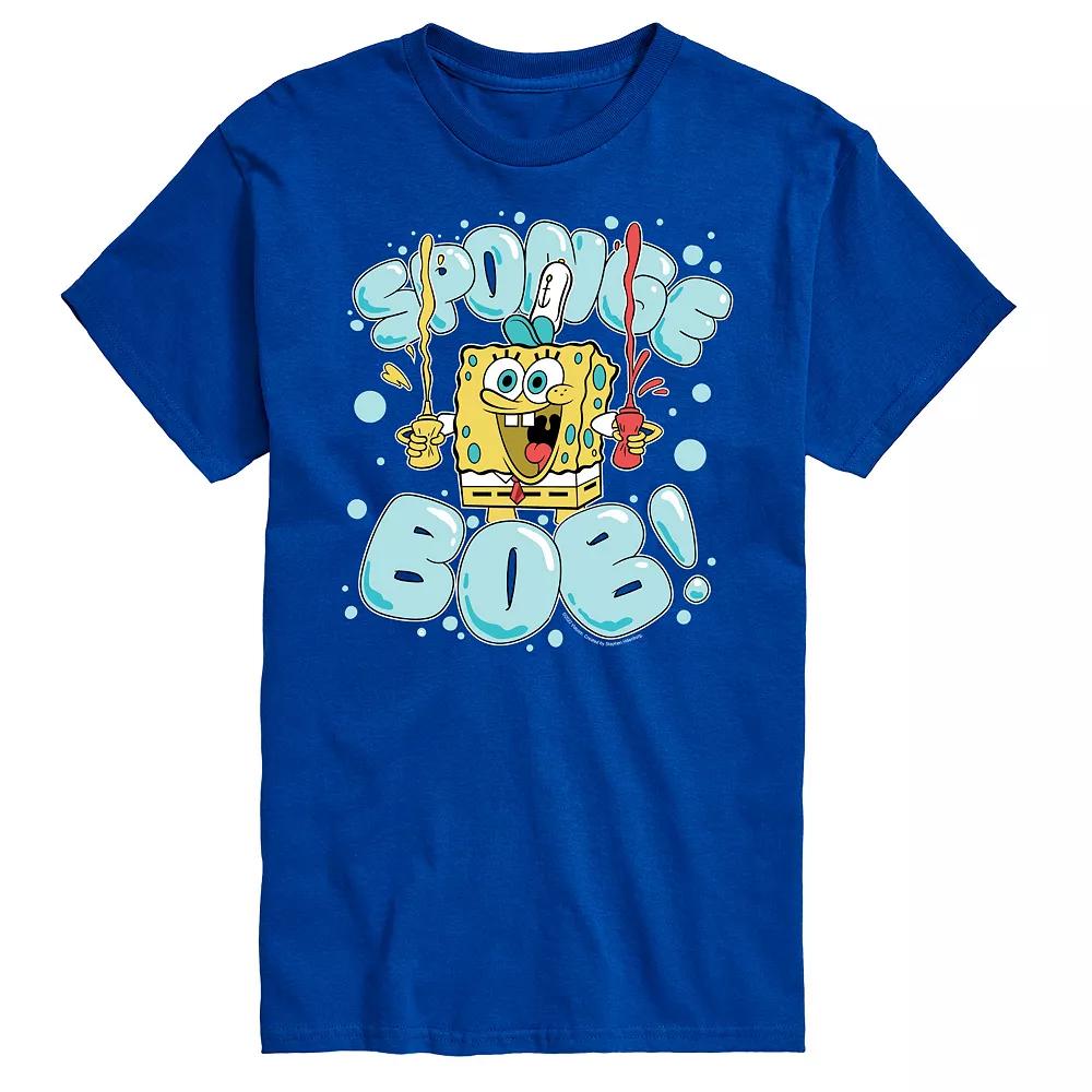 Big & Tall SpongeBob SquarePants Bubble Letter Graphic Tee, Men's,  Product Image