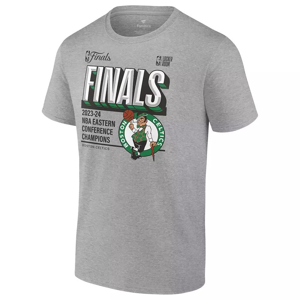 Men's NBA Boston Celtics Fanatics 2024 Eastern Conference Champions Locker Room Authentic T-Shirt, Size: Medium, Silver Product Image