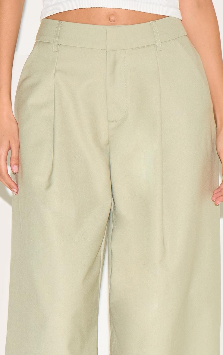 Sage Woven Double Pleat Wide Leg Pants Product Image
