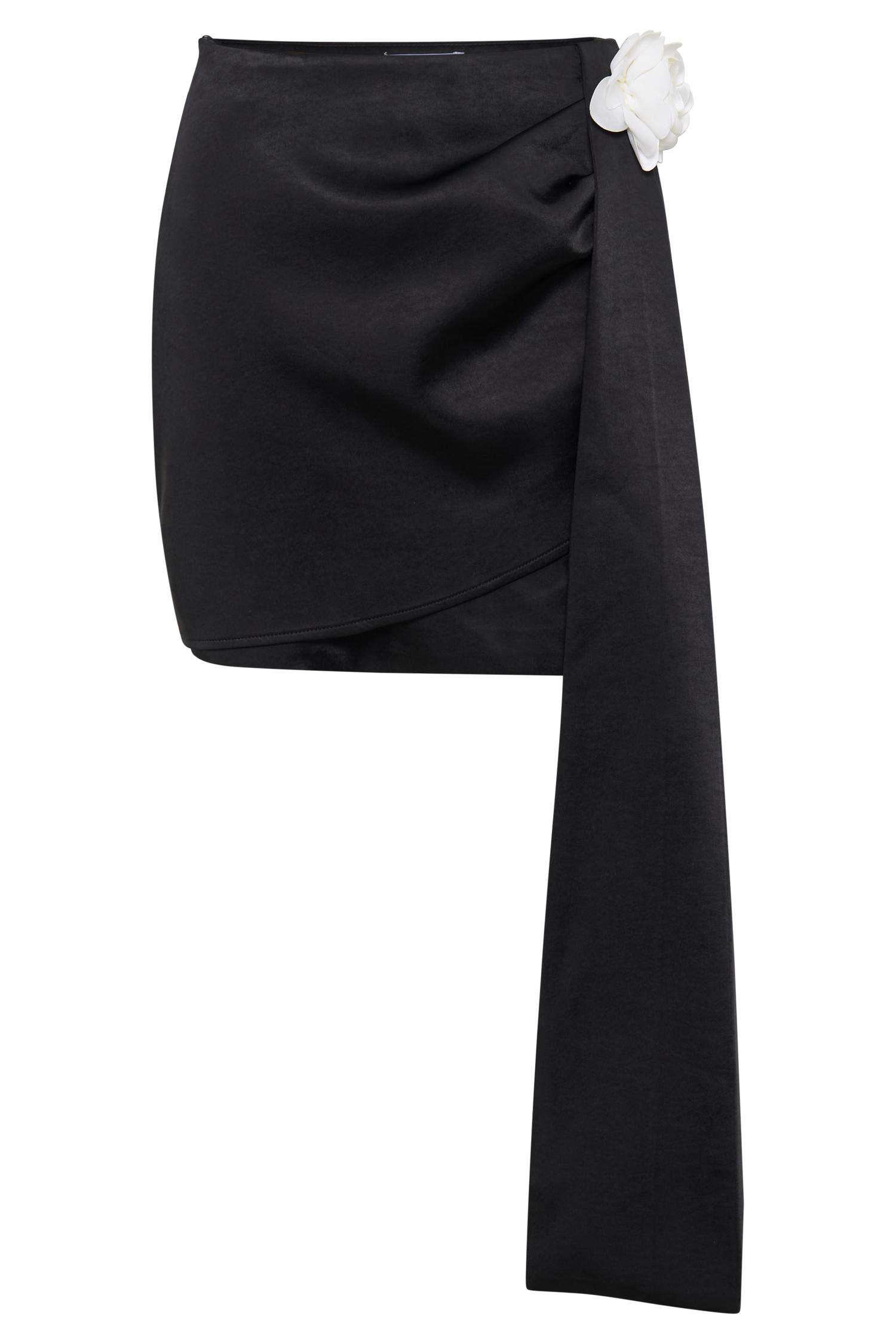 Margot Rose Mini Skirt - Black Product Image