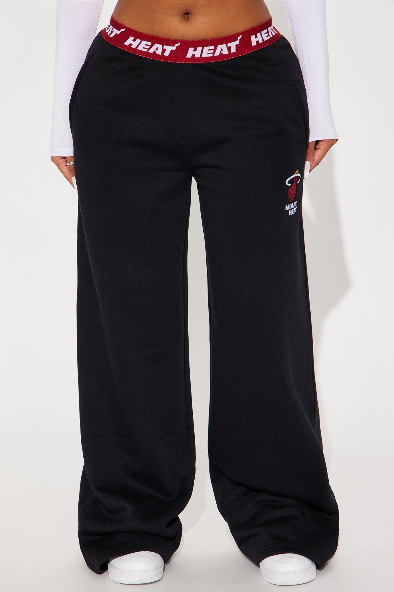Miami Heat Free Throw Wide Leg Pant - Black Female Product Image