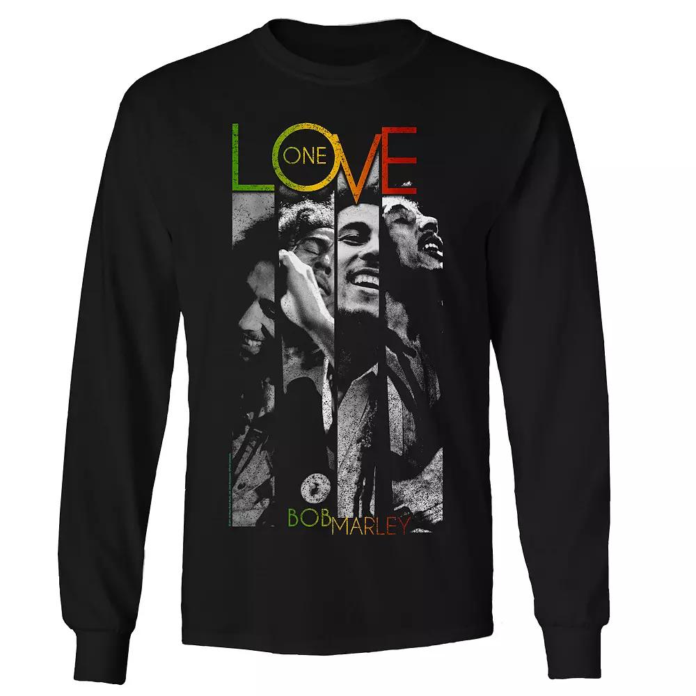 Men's Bob Marley One Love Stripes Long Sleeve Tee,  Product Image