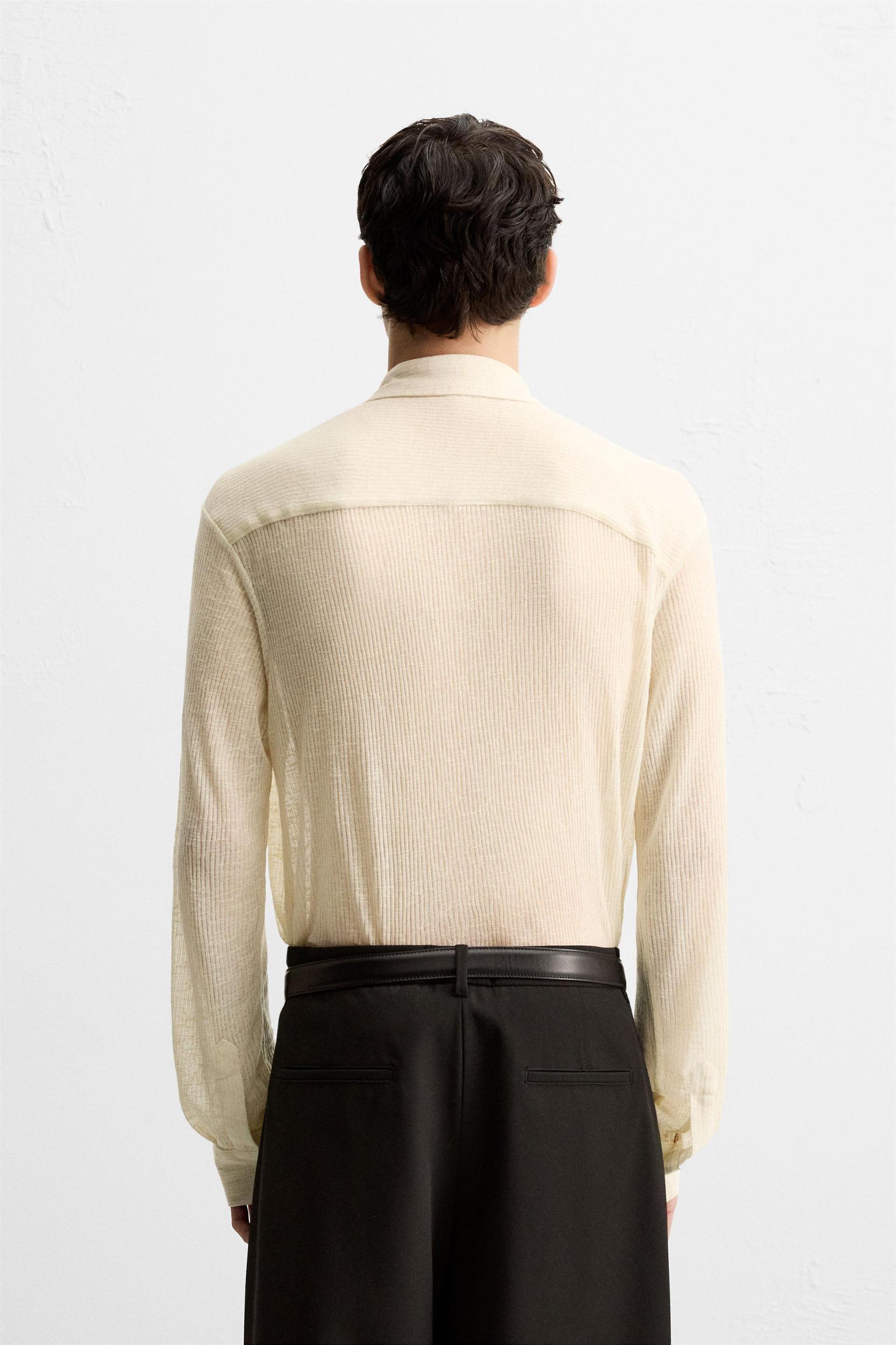 SEMI-SHEER TEXTURED SHIRT Product Image