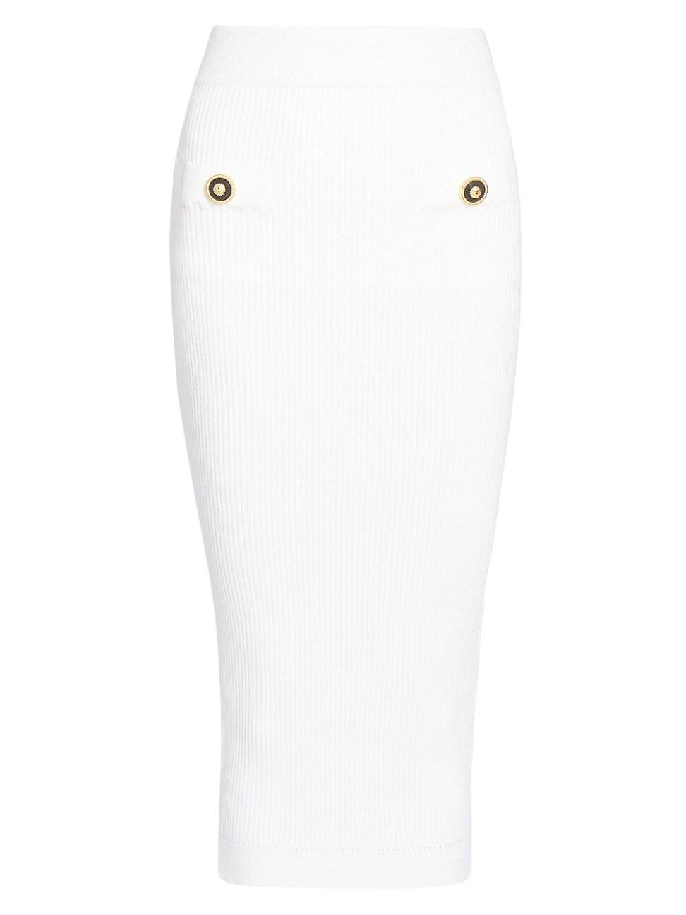 Womens Rib-Knit Midi-Skirt Product Image