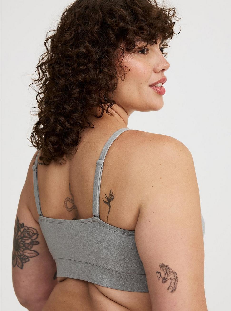 Lightly Lined Heather Cross Front Bralette Product Image