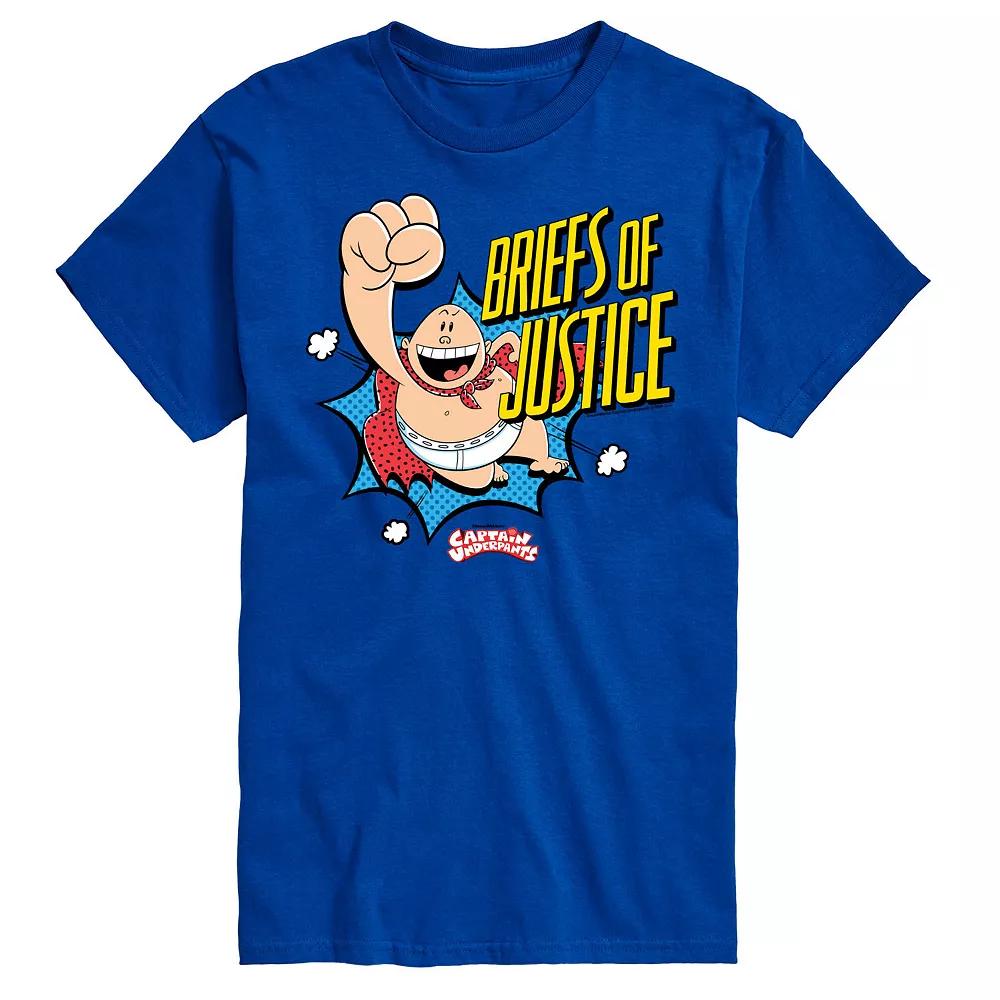 Big & Tall Captain Underpants Briefs Of Justice Graphic Tee, Men's,  Product Image