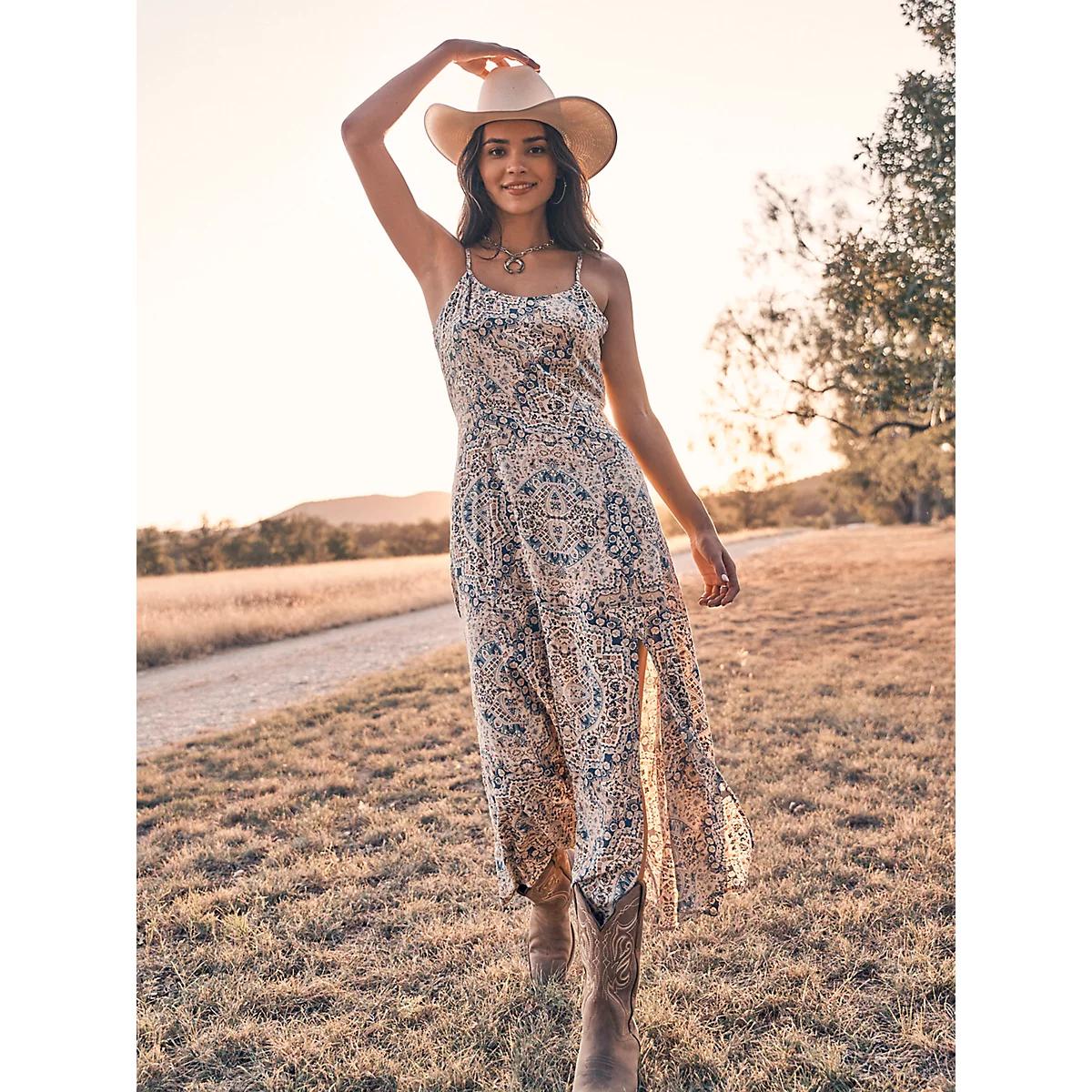 Women's Western Tank Maxi Dress | Women's DRESSES & JUMPSUITS | Wrangler® Product Image