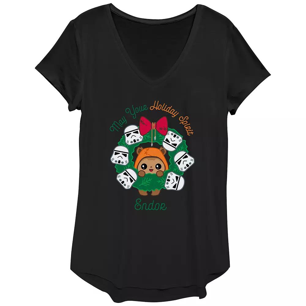 Women's Star Wars May Your Holiday Spirit Endor Graphic Tee,  Product Image