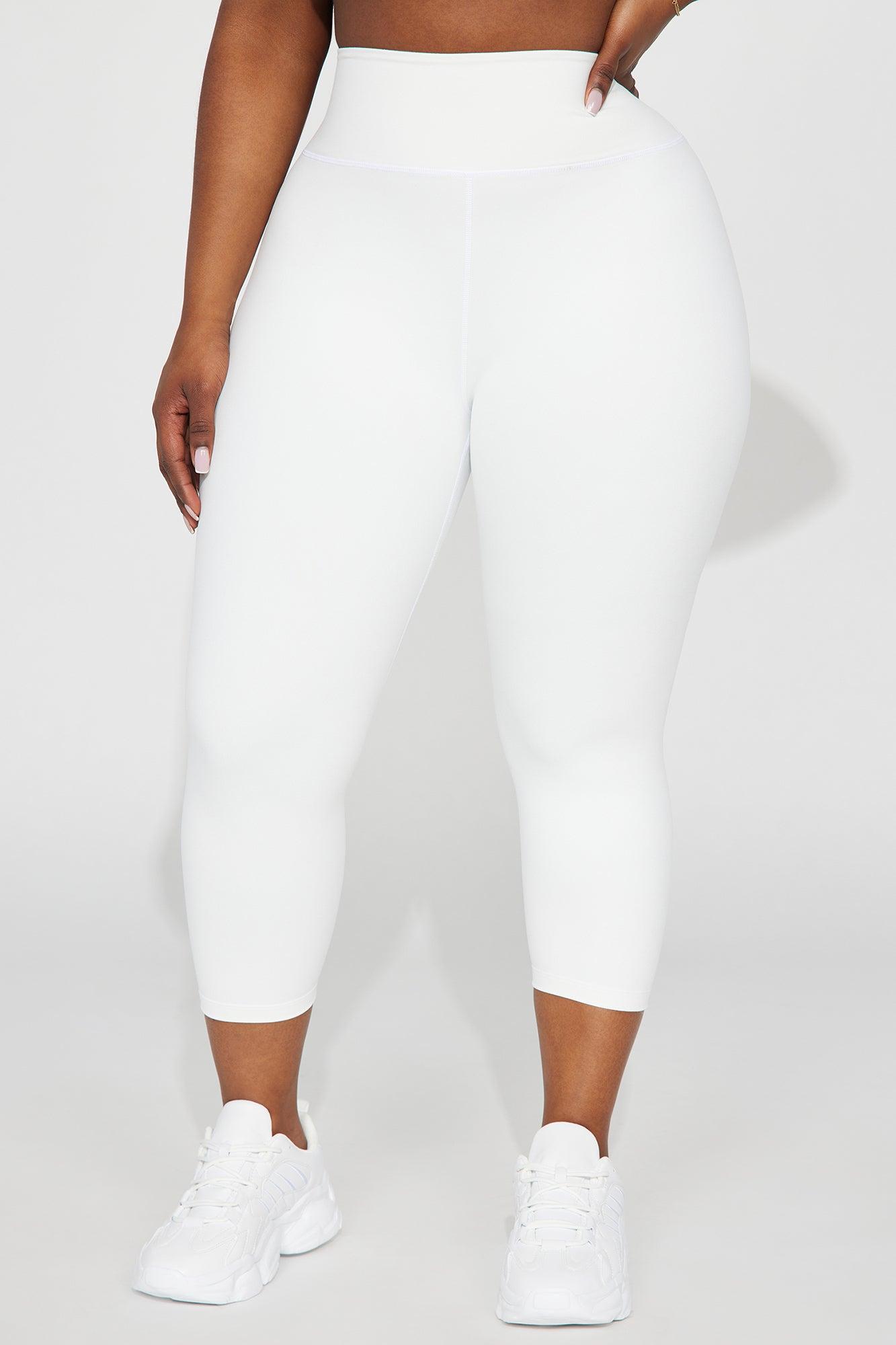 Flexibility Super Soft Capri Active Legging - White Product Image