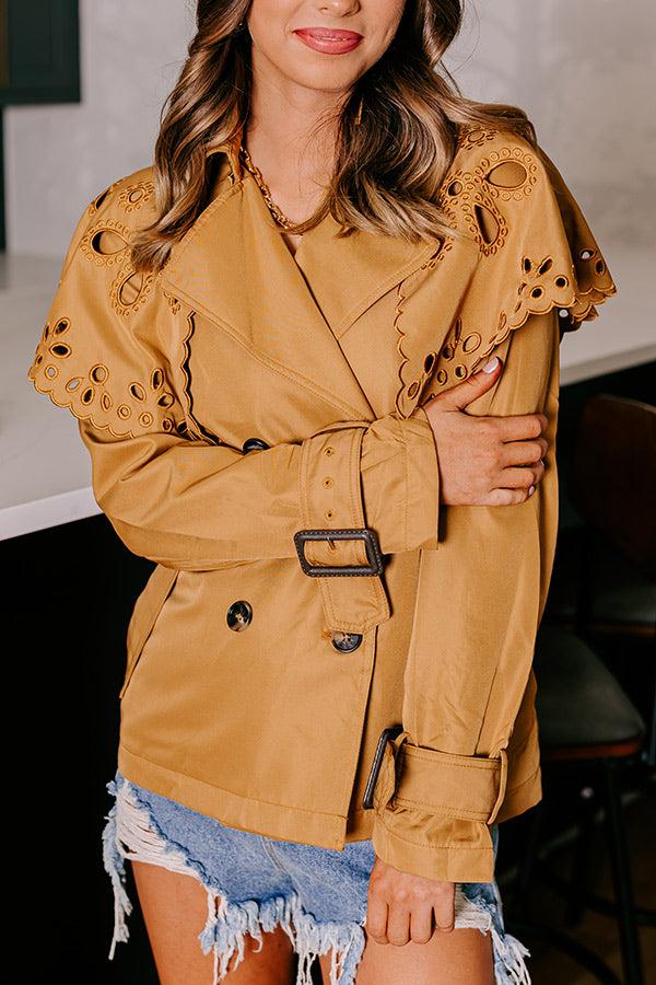 Pumpkin Spice Feels Eyelet Jacket Product Image