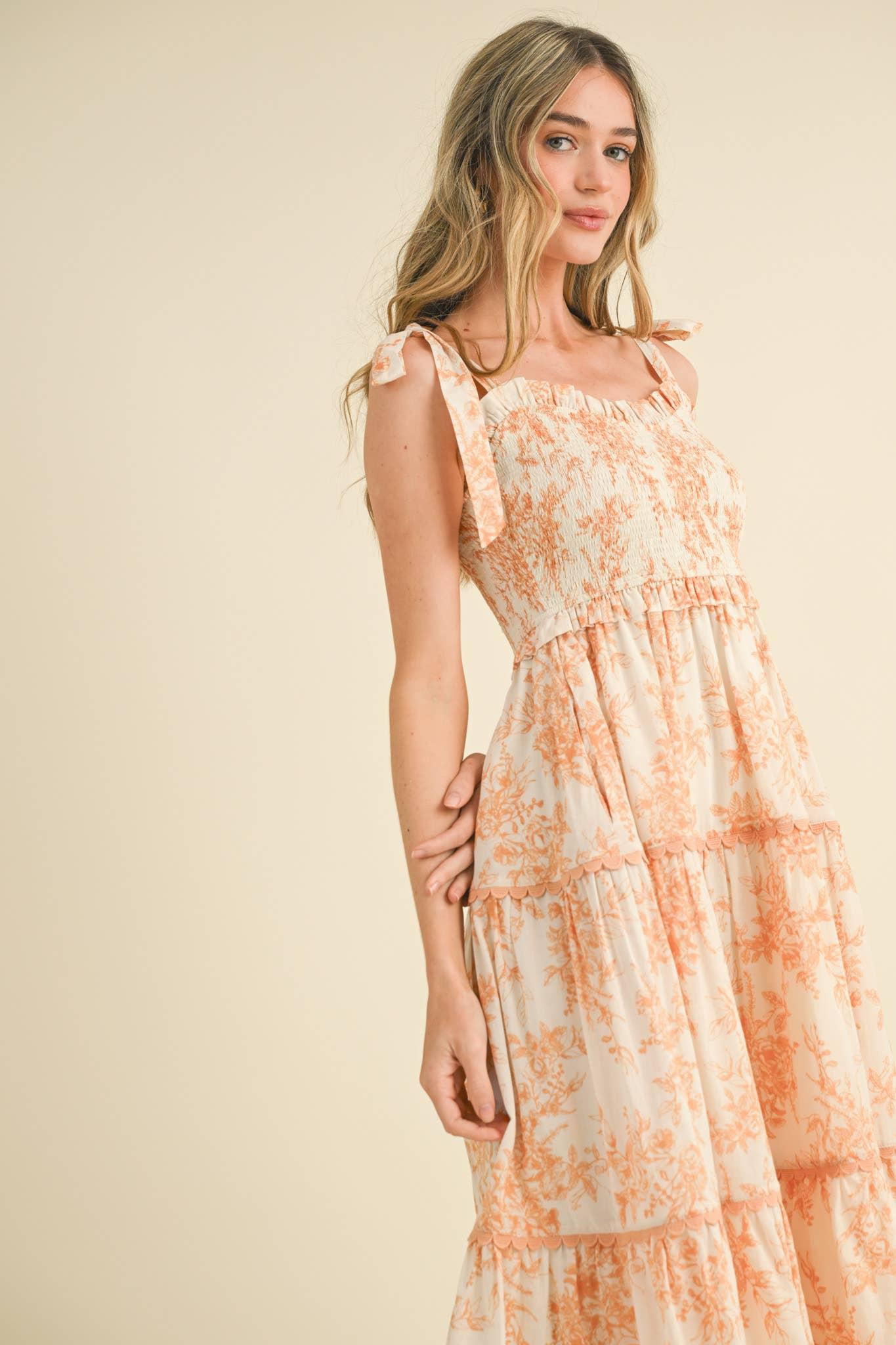Sunset Floral Midi Dress Product Image