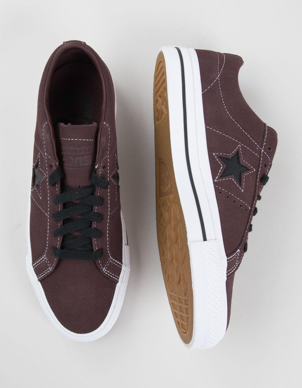 CONVERSE Cons One Star Pro Suede Shoes - BROWN COMBO Product Image