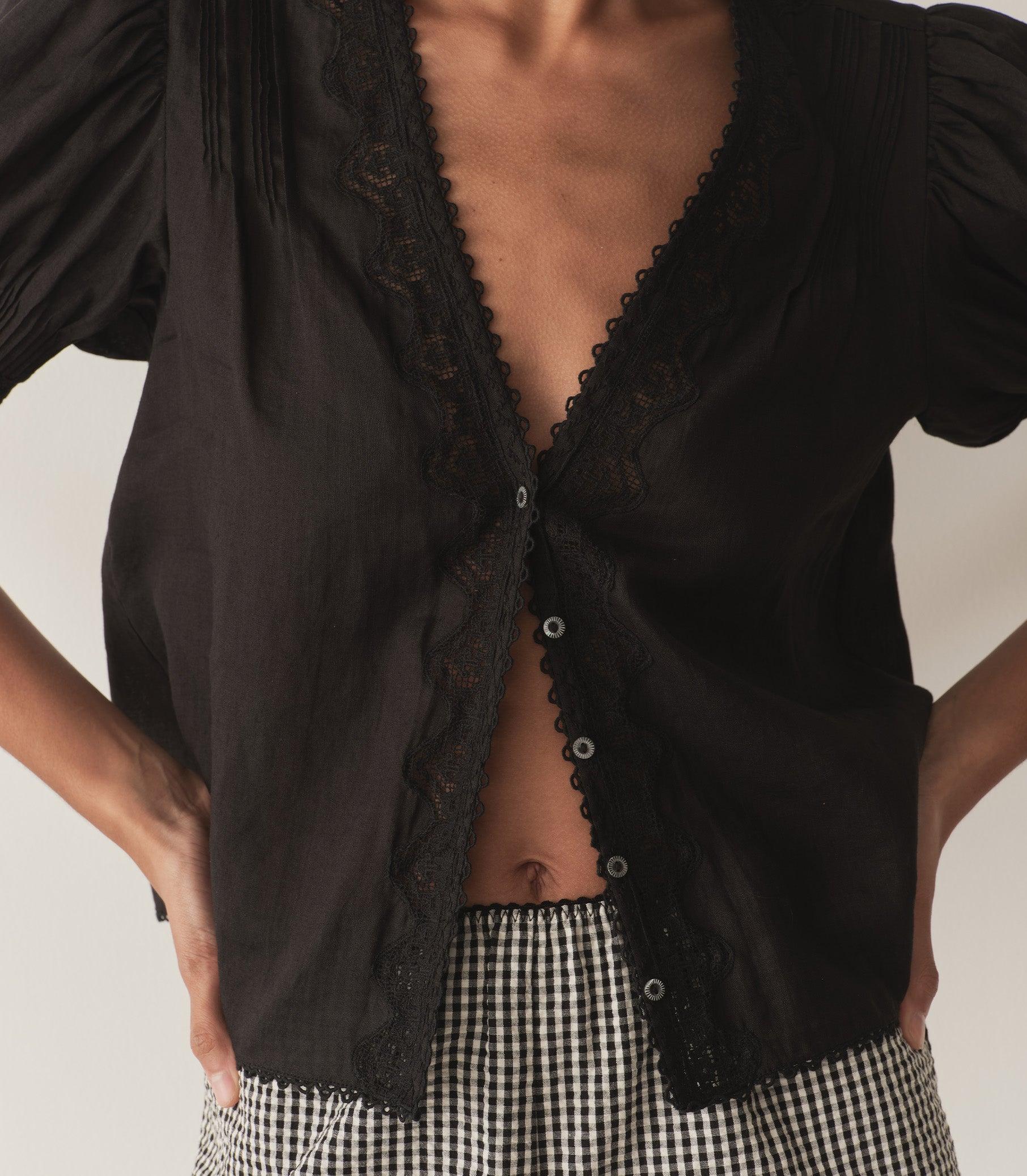 BRIGITTA TOP -- BLACK Product Image