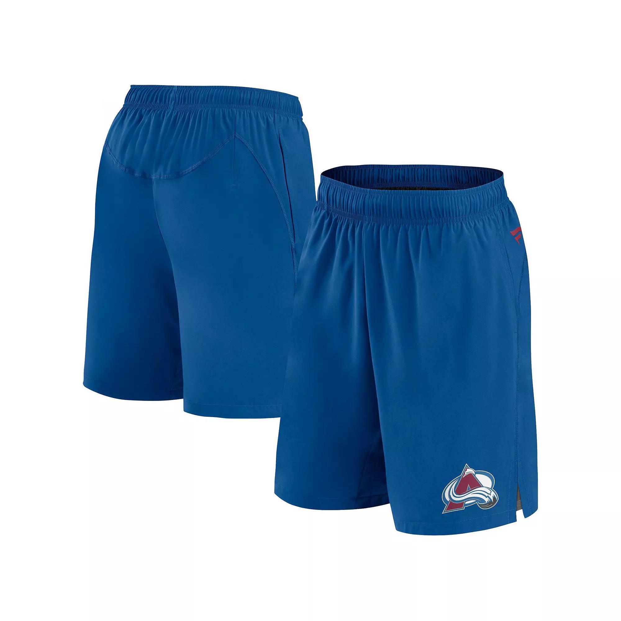 Men's Fanatics Branded Blue Colorado Avalanche Authentic Pro Tech Shorts,  Product Image
