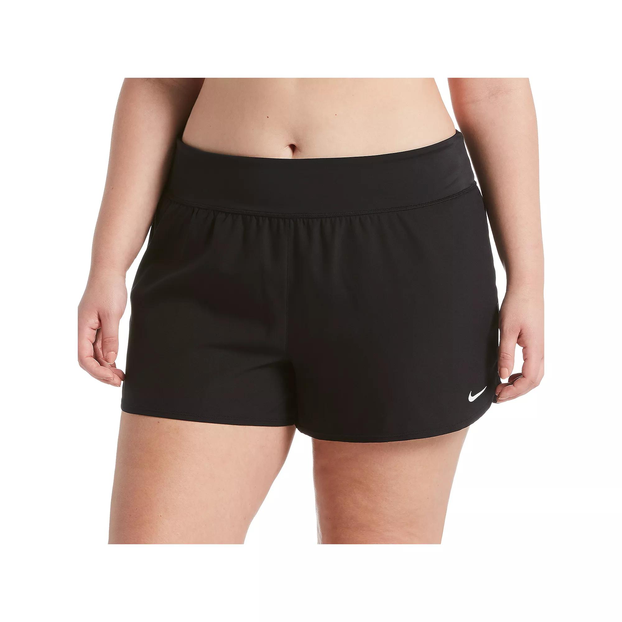 Plus Size Nike Solid Boardshort Swim Bottoms, Women's, Size: 2XL, Black Product Image