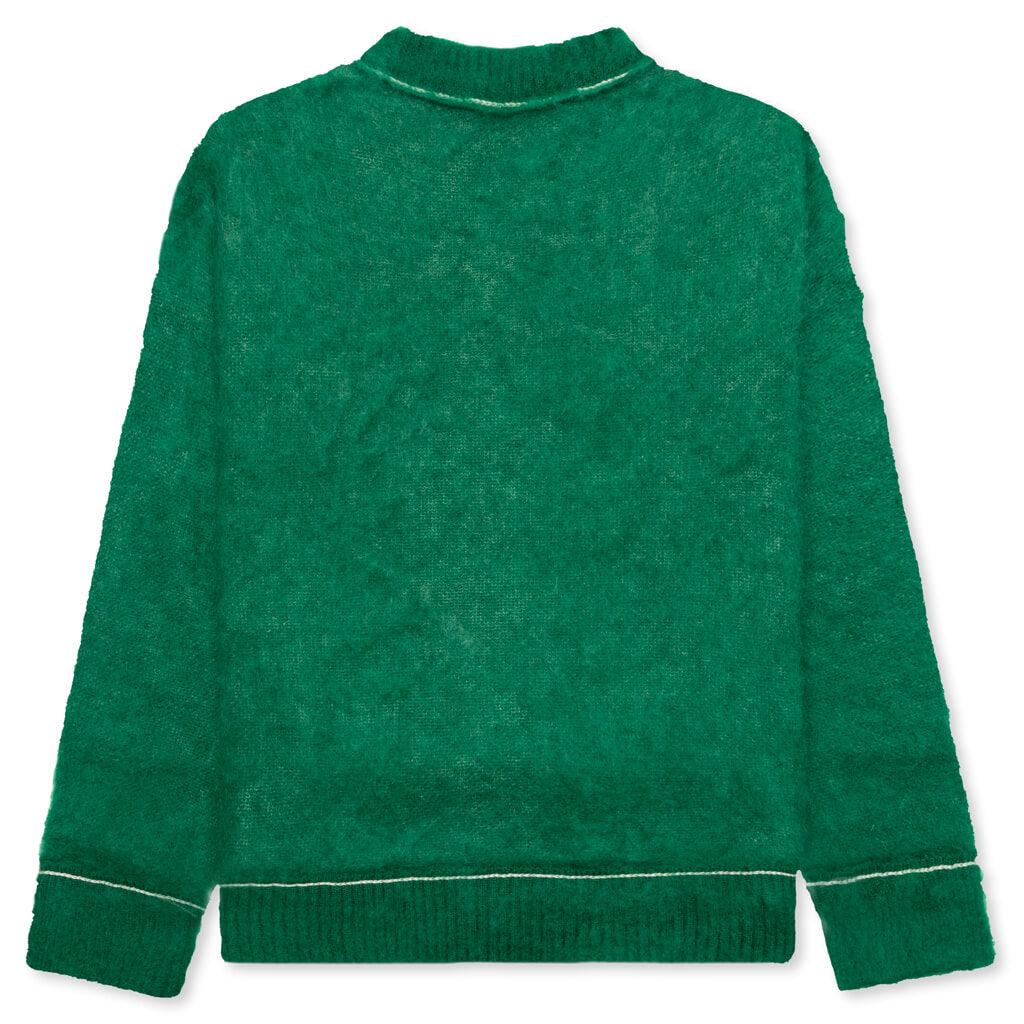 Mohair Knit Pullover - Green Male Product Image