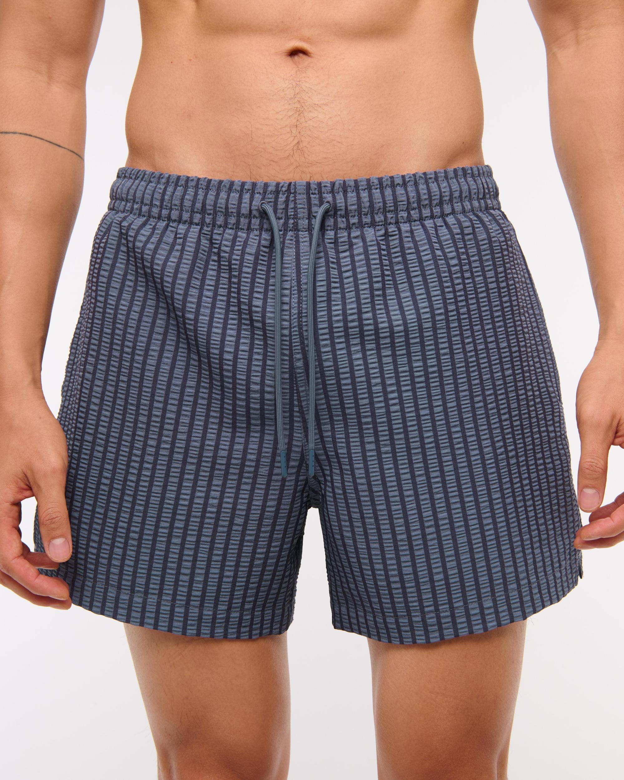 Pull-On Micro-Seersucker Swim Trunk Product Image