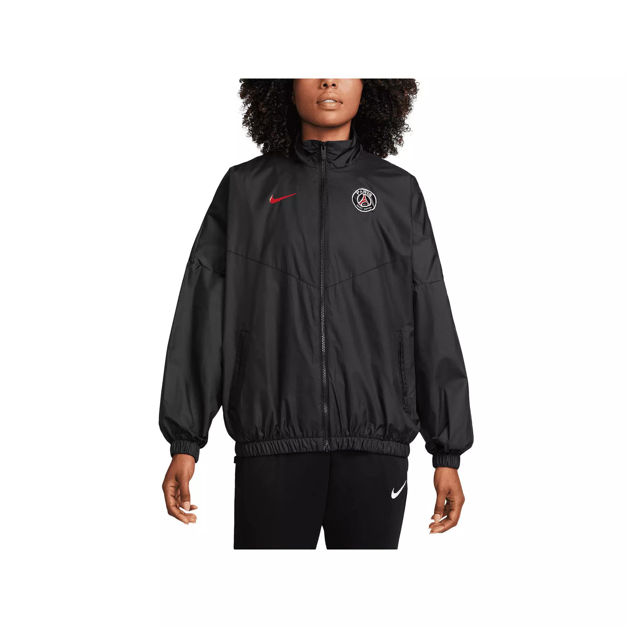 Women's Nike Black Paris Saint-Germain Essential Windrunner Full-Zip Jacket,  Product Image