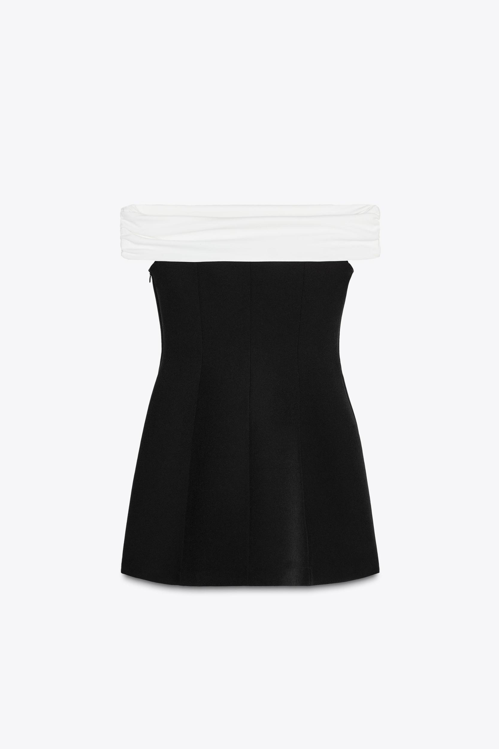 CONTRAST STRAPLESS DRESS Product Image
