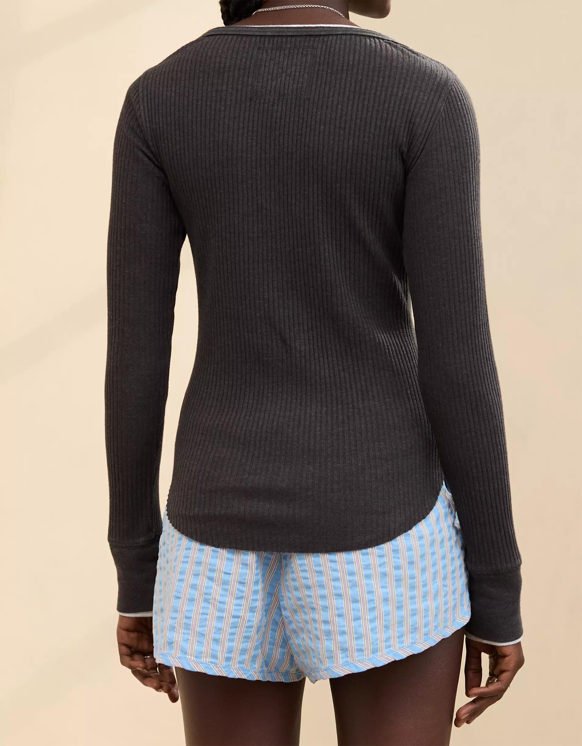 Aerie Essential Henley Layering T-Shirt Product Image