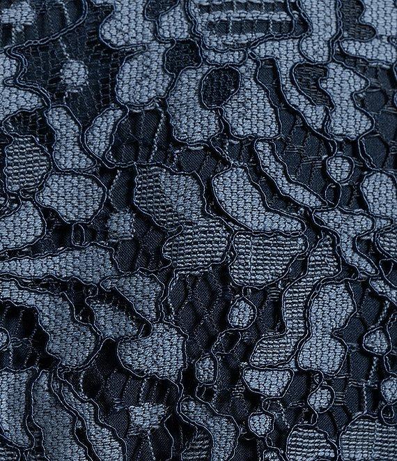 Vince Camuto Cap Sleeve Wrap Lace V-Neck Sheath Dress Product Image