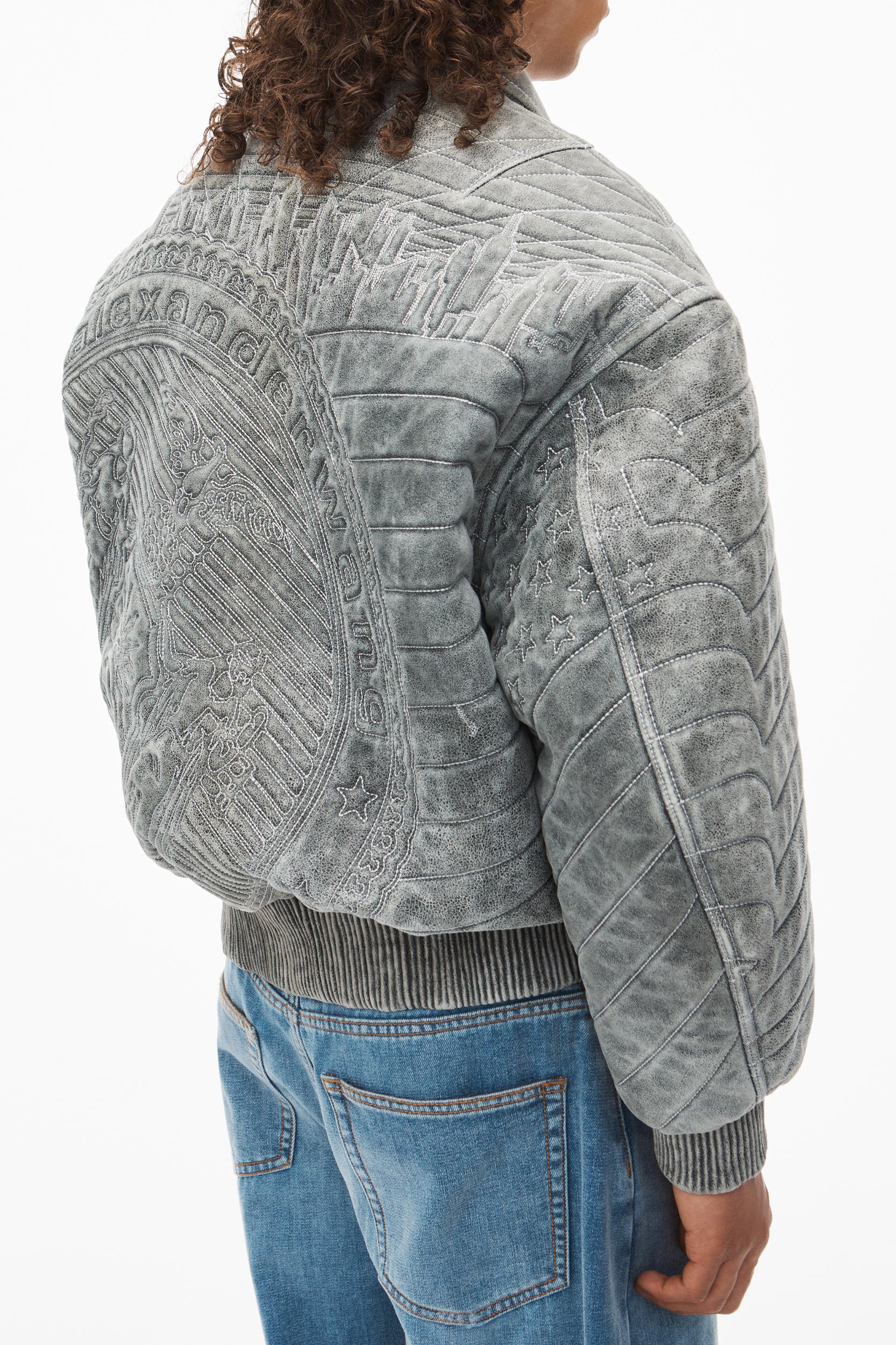 Embroidered Bomber Jacket In Lambskin Product Image